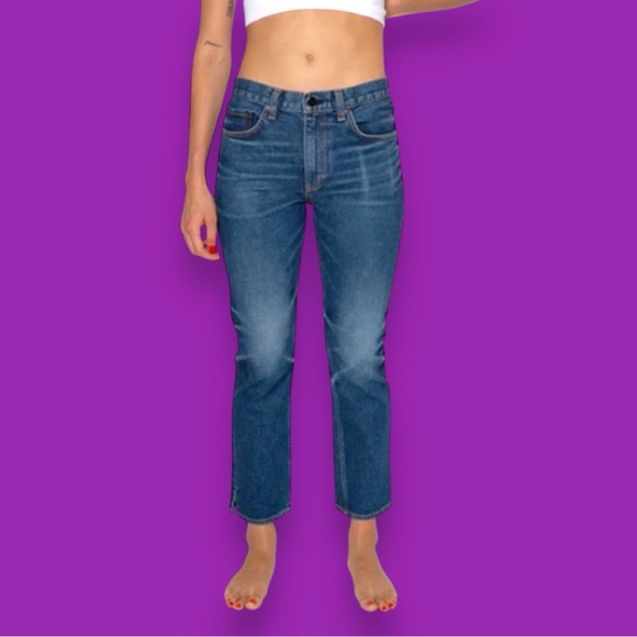 NWT ASKK NY Mid Rise Straight Snip Hem Jeans in Resin. Size 26 👖 - Picture 3 of 14